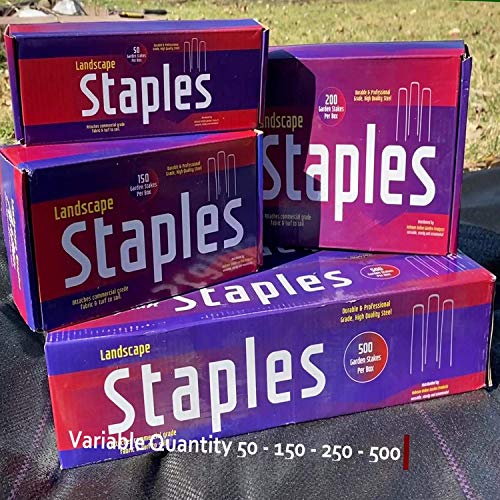 Ashman 200 Pack Galvanized Garden Stakes Landscape Staples and Fence Stake Sod Staples