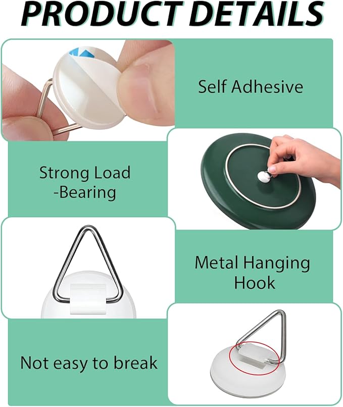 54 PCS Plate Hangers for The Wall, 0.8 Inch Mini Adhesive Vertical Plate Holders, Invisible Plate Hanger, Wall Hanging Hooks for Decorative Plates Pictures