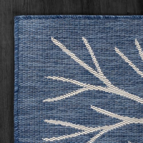 Washable Indoor Outdoor Rug 5x7 Modern Area Rugs Branch Pattern Non Shedding Waterproof Easy Clean Patio Deck Porch Living Room Bedroom Garden RV (35 Sq Ft)