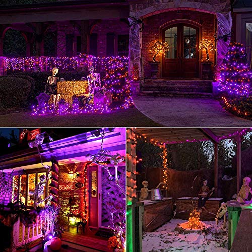 5MM Wide Angle Halloween Lights Purple Orange