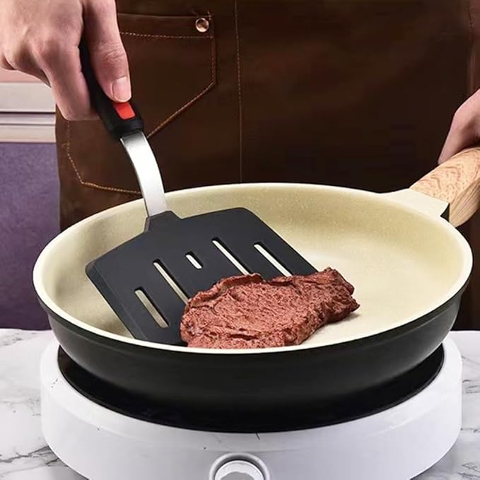 Silicone Fish Spatula Turner,Flexible Kitchen Wide Pancake Fish Slotted Spatulas for Nonstick Cookware Pans Omelette Egg