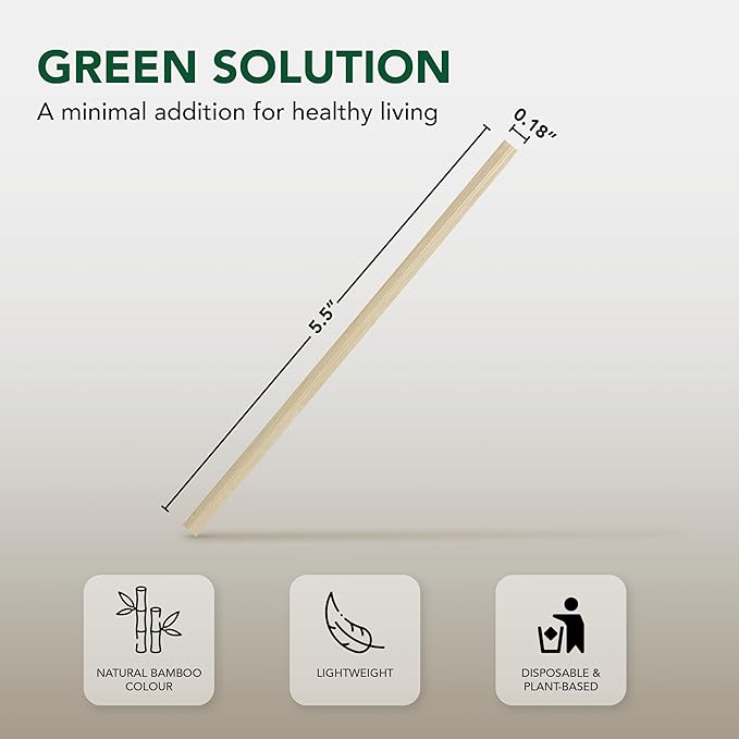 Party Essentials Bamboo Coffee Stirrers/Beverage Stir Sticks, 5.5" Length, 4000-Count, Natural