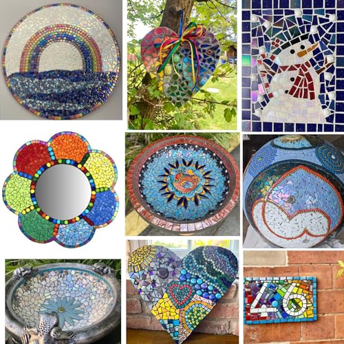 Iridescent Glass Mosaic Tiles for Crafts Bulk