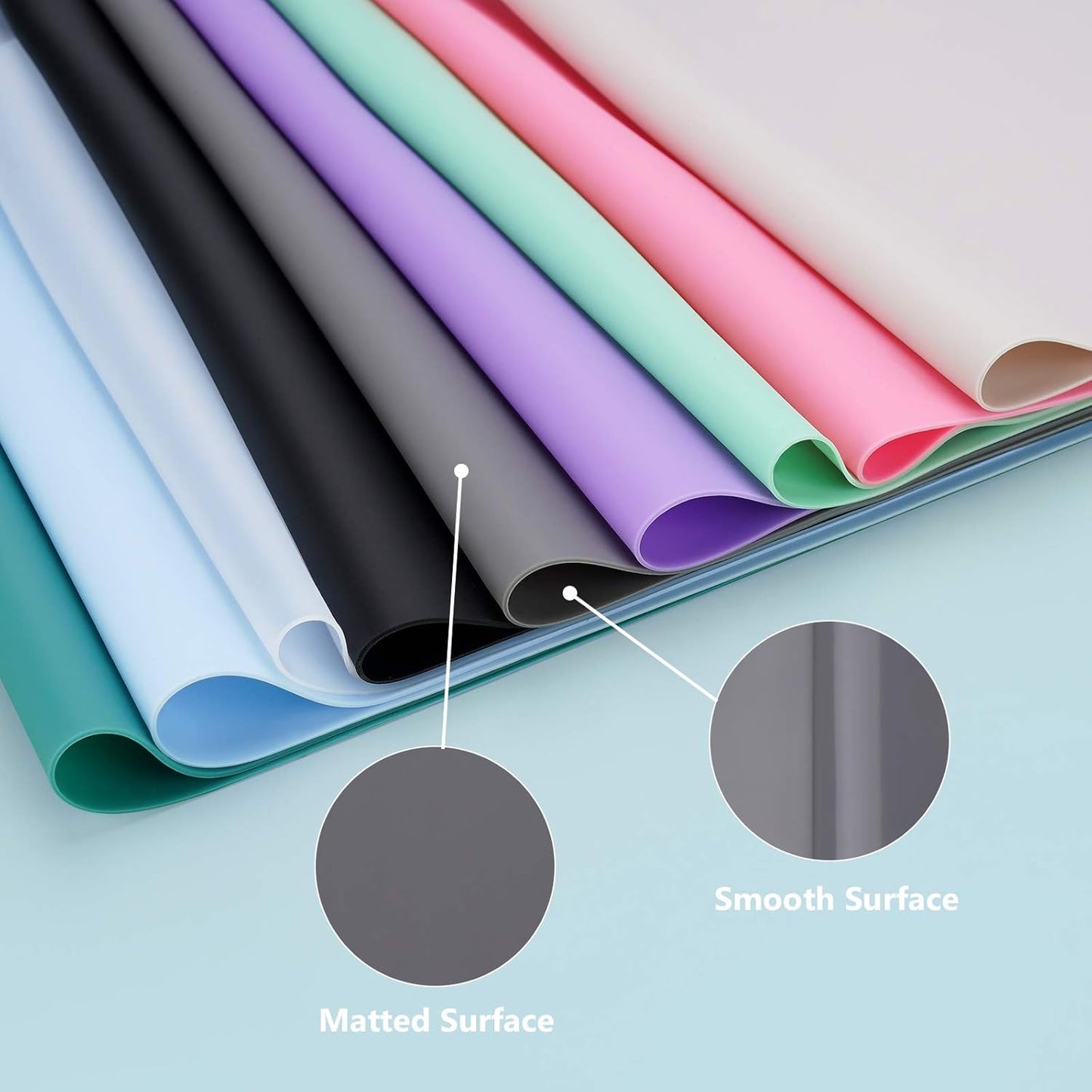 Gartful Extra Large Silicone Mats for Countertop, 28" by 20" Multipurpose Mat, Counter Table Protector, Desk Saver Pad, Placemat Nonstick Nonskid Heat-Resistant Pad, Black, 2PCS