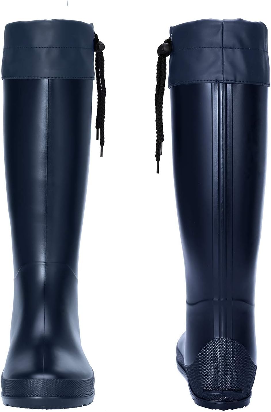 Asgard Packable Tall Rain Boots for Women Waterproof Rubber Garden Boots Ultra Lightweight Flat Mud Boots- NOT FOR WIDE CALF