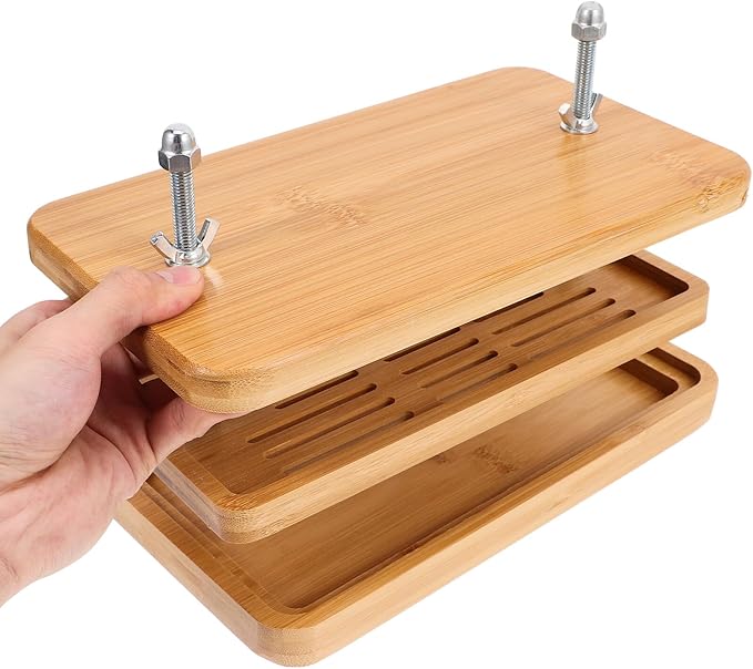 INOOMP Tofu Press 3-layer Drip Tray 26x15cm Bean Curd Making Tool for Homemade Tofu for Easy Water