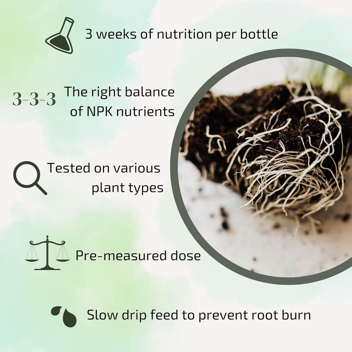 Plant Food for Houseplants | Ready-to-Use Indoor Plant Food Liquid, NPK Fertilizer & Plant Fertilizer Sticks (8 Drip Feeders)