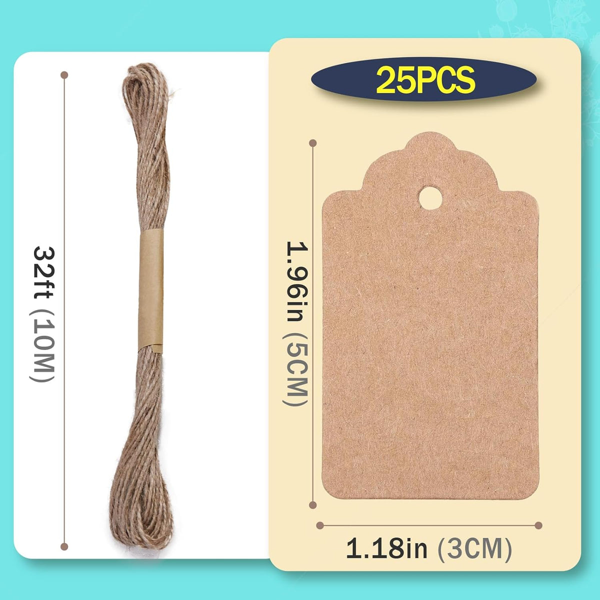 2pack Herb Drying Rack Flower Drying with 25PCS Brown Gift Tags and 32ft Natural Jute Twine herb Dryer,Herb Drying Rack,Hanging Herb Dryer Rack
