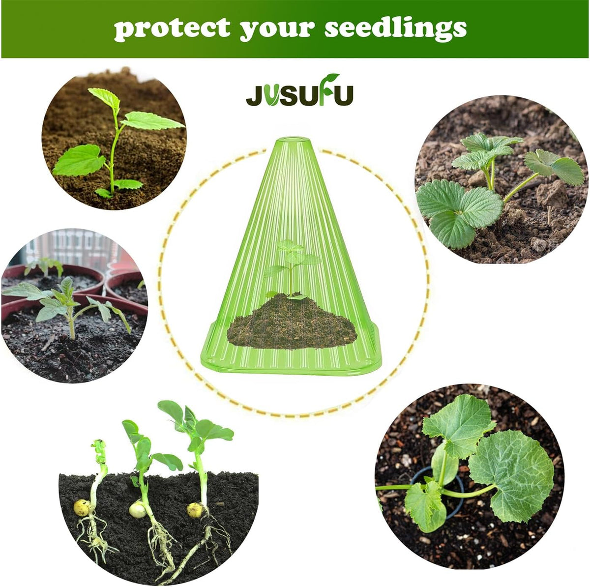 Garden Cloches for Plants,20 Pack Plant Covers Reusable Plant Bell Cover Protects Plants from Birds, Frost,Snails Etc.