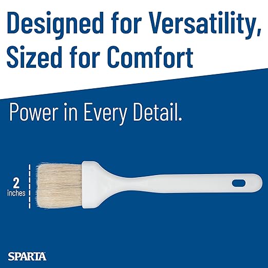 SPARTA 4040102 Meteor Nylon Basting Brush With Nylon Bristles, 2 Inches, White, (Pack of 12)
