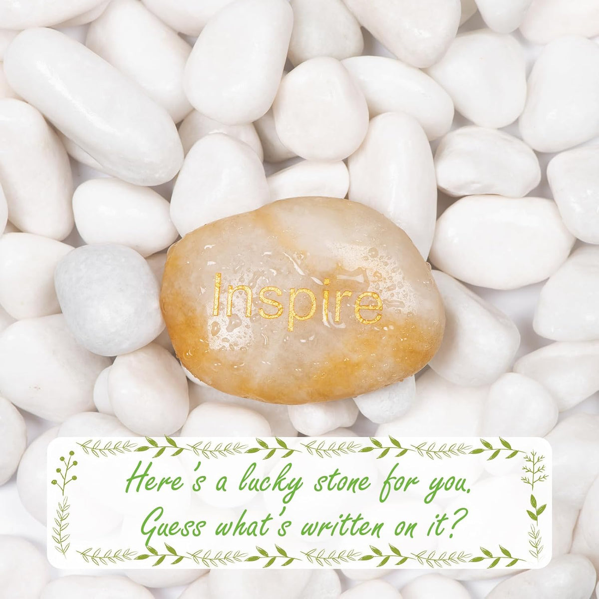 5lbs White Natural River Rocks, Polished Pebbles for Plants Garden, 1-2 inch Decorative White Stones, Ideal for Fish Tank, Vases, Crafting, Home Decor and Garden Landscaping Rocks,White