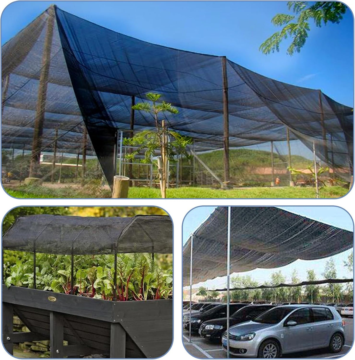 LOVE STORY 8x20FT 55% Black Shade Cloth Sun Shade Net UV Resistant Mesh Tarp Plant Cover Sunblock Net for Garden,Greenhouse,Vegetables,Flowers