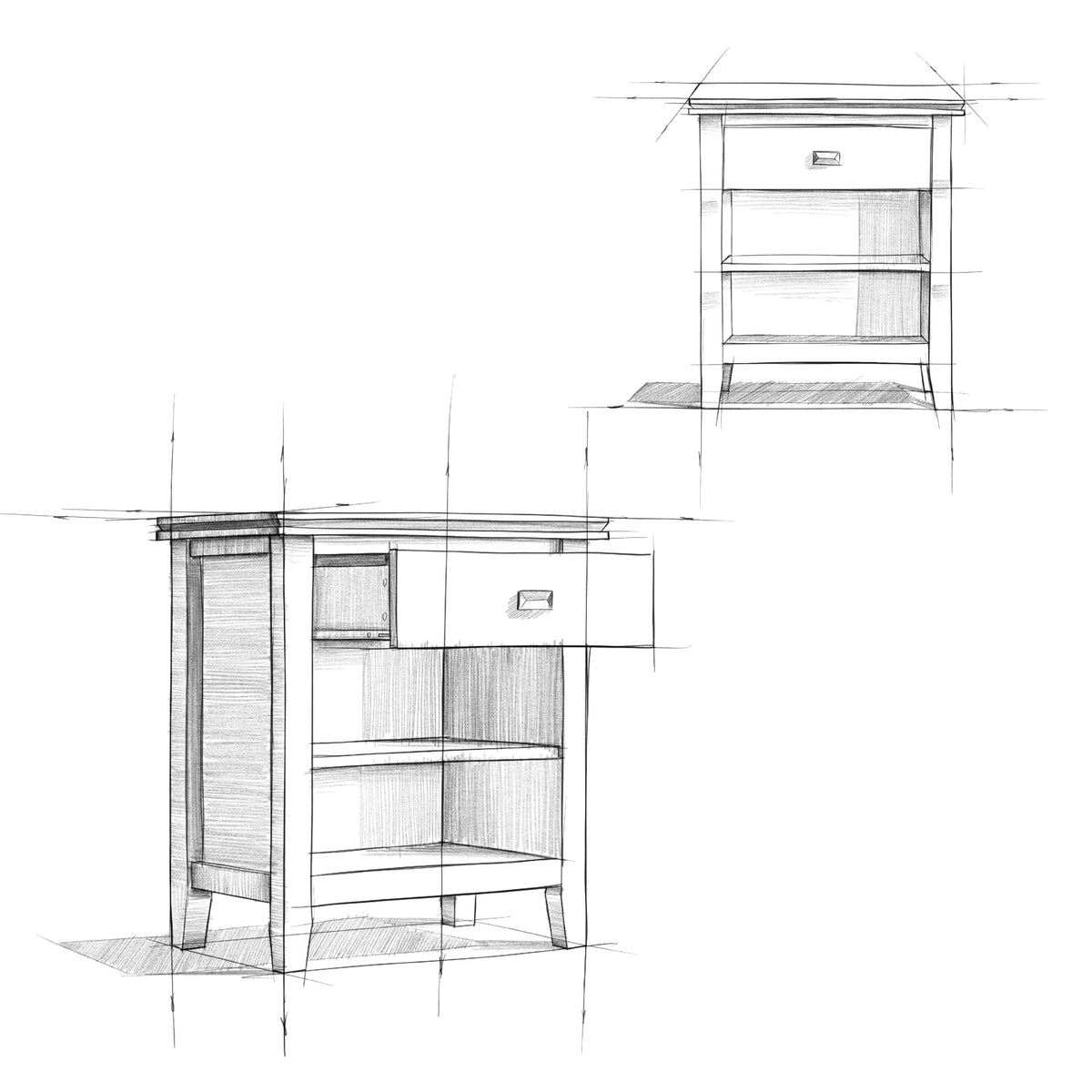 Artisan 24" Nightstands in Rustic Natural Aged Brown
