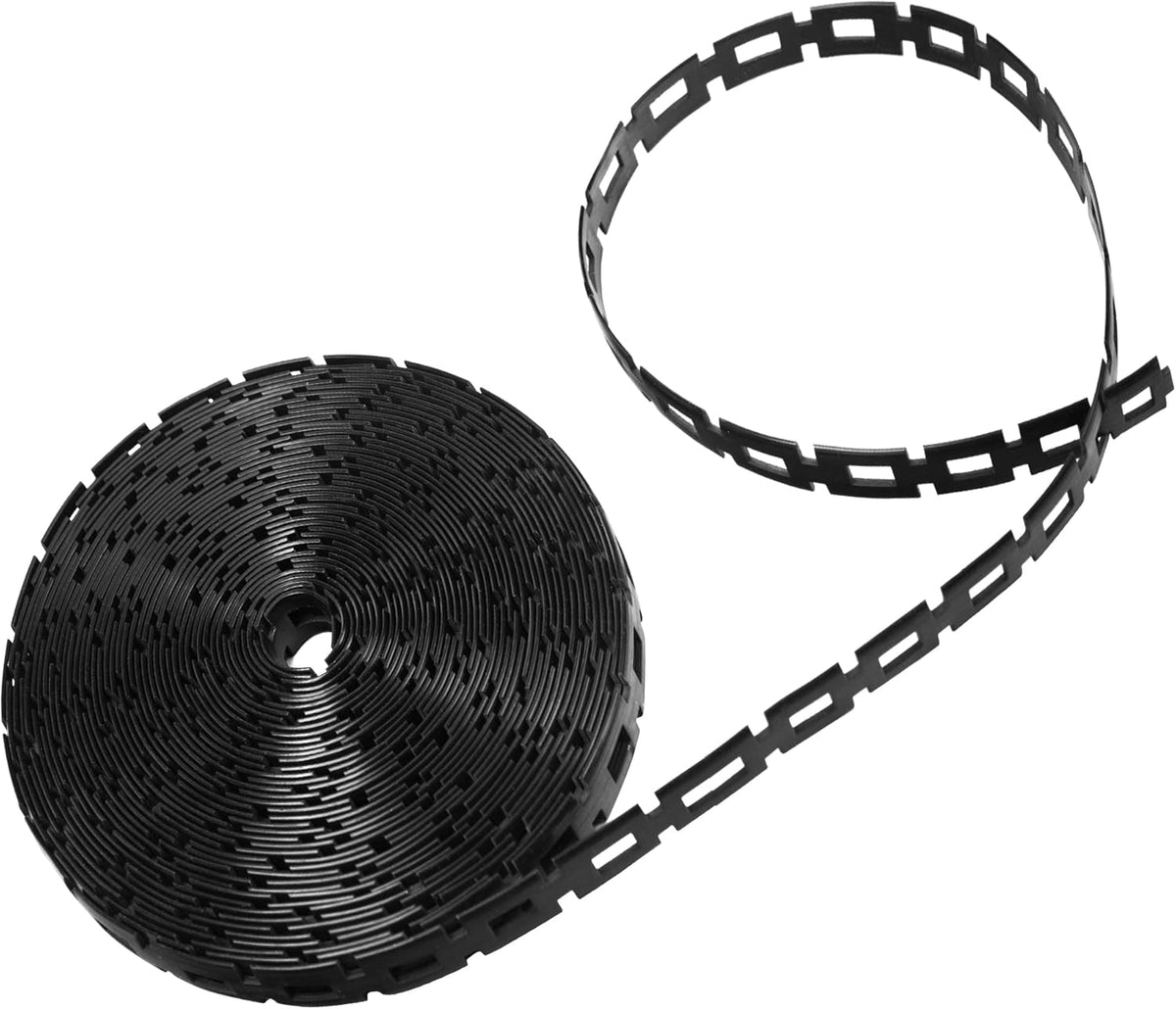CODREE 50 FT Plastic Chain Lock Tree Tie - 1/2 Inch Wide Adjustable Tree Support Straps for Staking - Flexible Reusable Cable Plant Ties