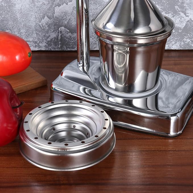 TIDTALEO Stainless Steel Manual Lever Press Juicer Effortless Citrus Extraction for Oranges Lemons and Grapefruits Easy to Clean No Electricity Required for Home Use