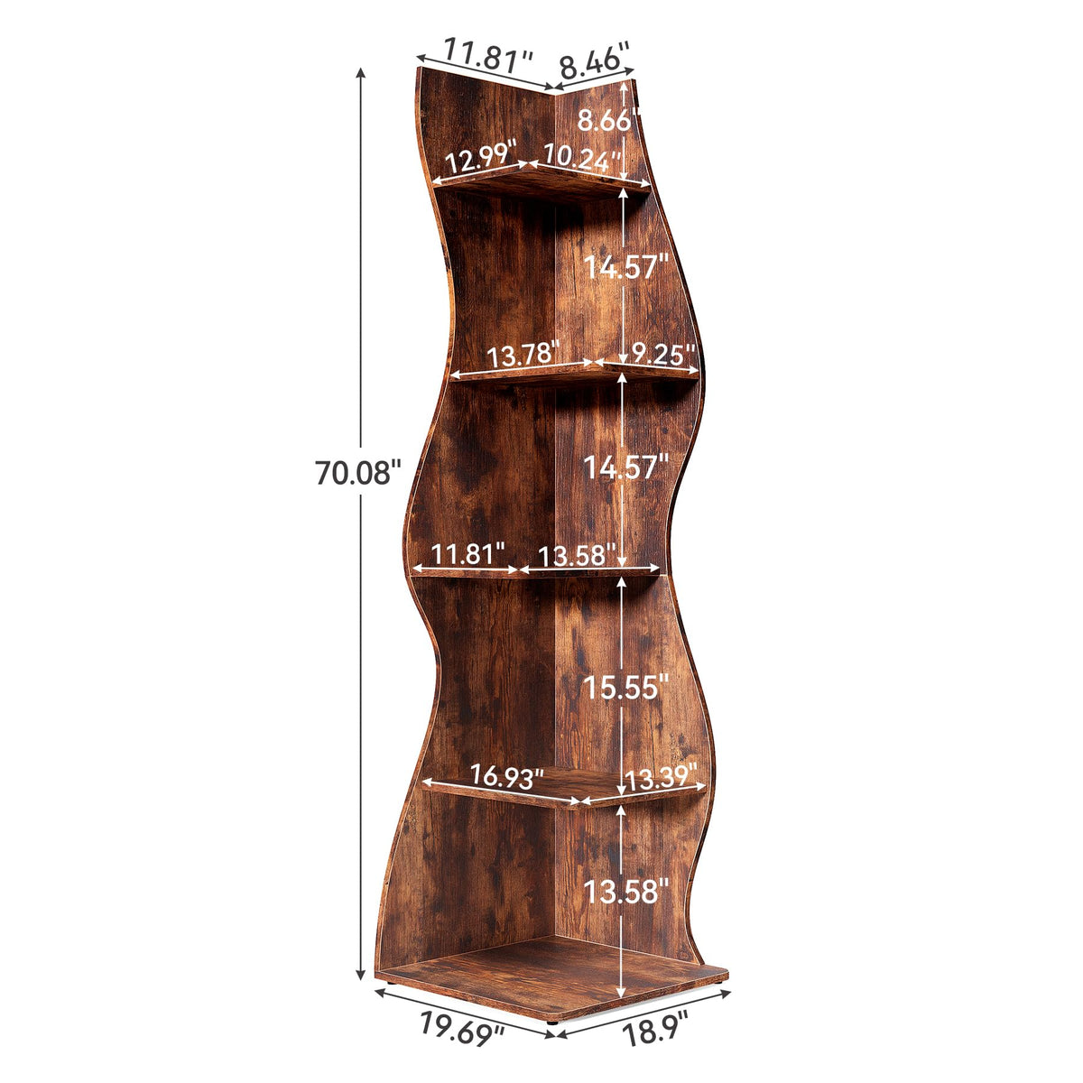 70 Inch Corner Shelf