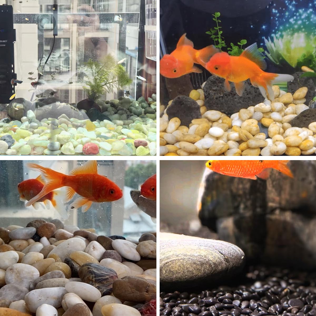 Rocks for Plant 5lbs, Yellow River Rocks 2-3 Inch Natural Pebbles for Indoor Plants, High Polished Decorative Stones Vase Filler Fish Tank Aquariums Landscaping Garden