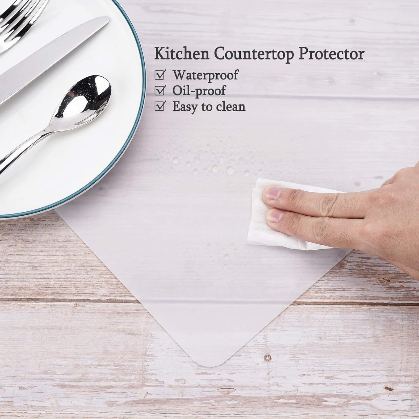 Gartful Silicone Mats for Countertop - Thicker, 28" by 20" Extra Large Multipurpose Mat, Counter Table Protector, Desk Saver Pad, Placemat Nonstick Nonskid Heat-Resistant Pad, Translucent