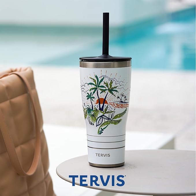 Tervis Traveler Harry Potter Deathly Hallows Triple Walled Insulated Tumbler Travel Cup Keeps Drinks Cold & Hot, 30oz - with Straw Lid, Stainless Steel