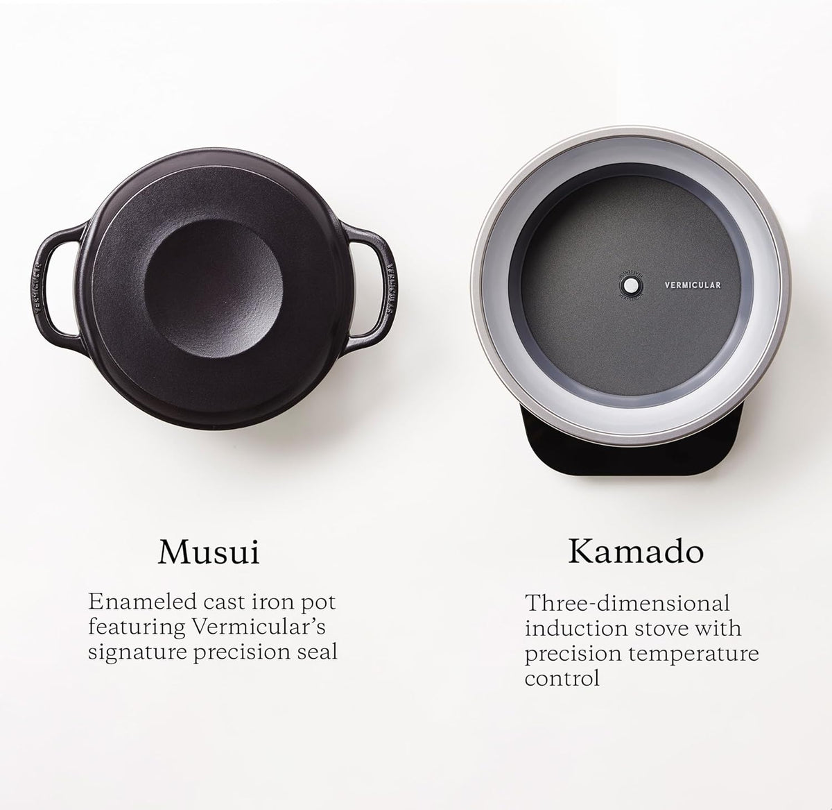 Vermicular Musui–Kamado (RICEPOT) | Cast Iron Induction Cooker | Precision Multicooker | Japanese Rice Cooker | Slow Cooker | Non-Toxic Enameled Cast Iron Pot | Matte Black & Silver | US Model (120V)