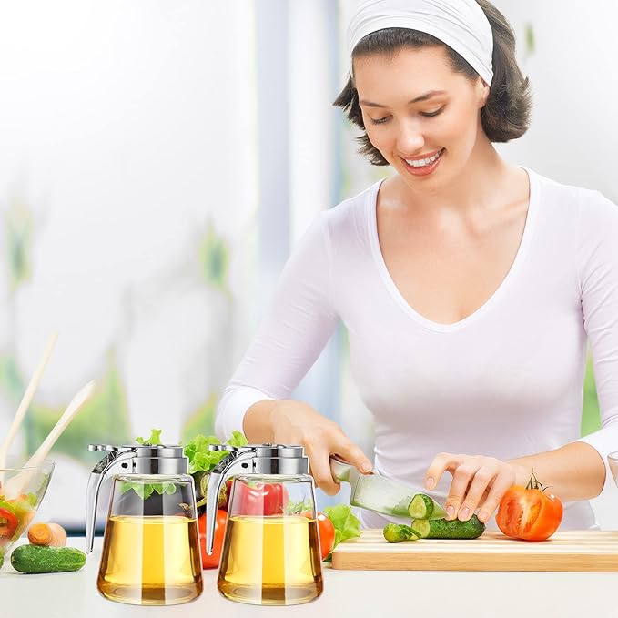 Mimorou Syrup Dispenser Set of 6 Glass Bottle Honey Maple Syrup Pitcher with Retracting Spout Plastic Lid Containers for Restaurants Sugar Pancake Coffee, 12 oz