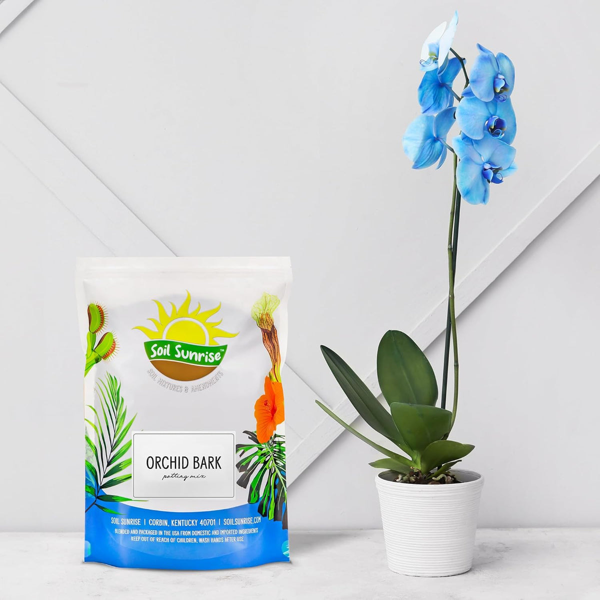 100% Organic Orchid Potting Bark (30 Quarts), All-Natural USA-Sourced Pine Bark Orchid Mix Additive