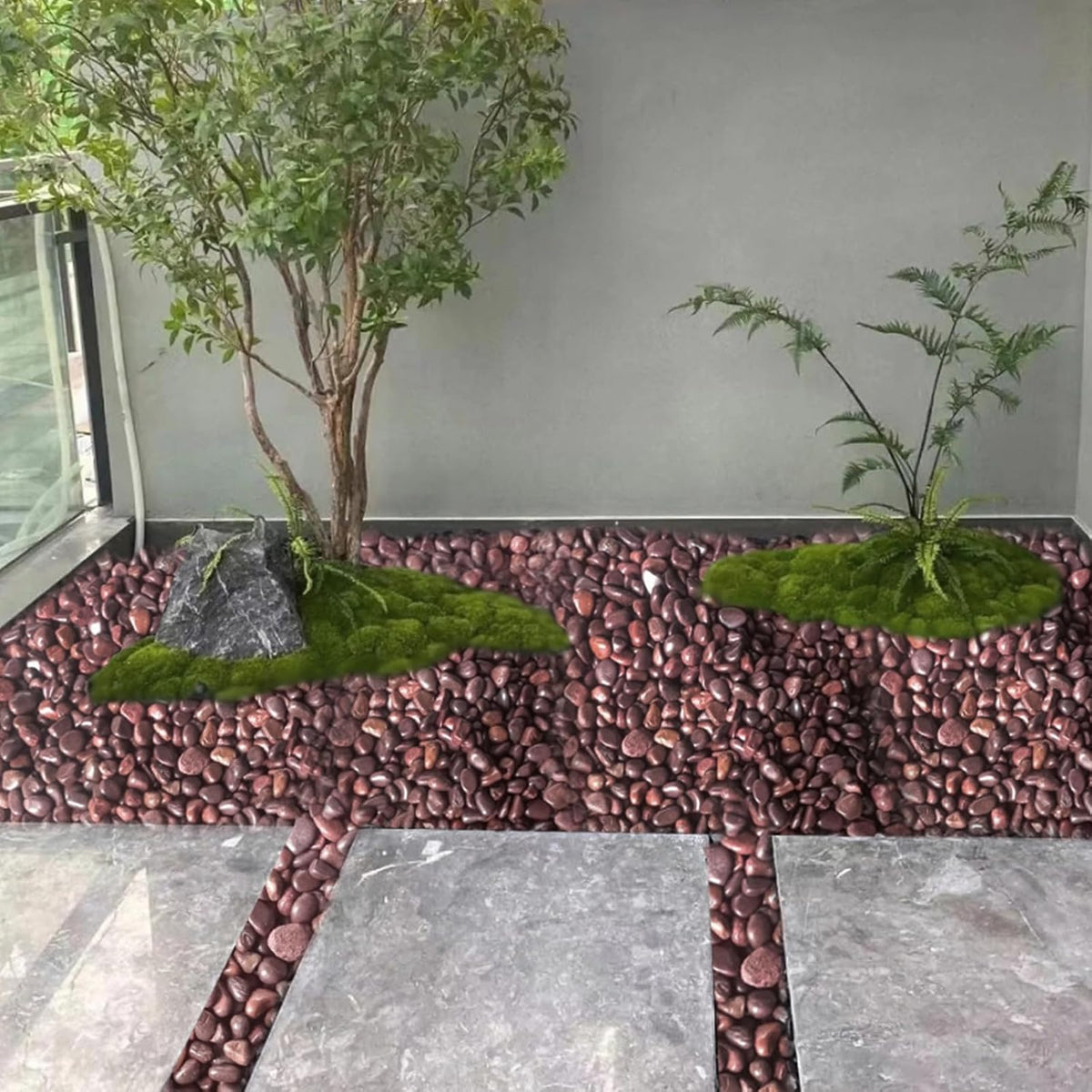 40 lbs Red River Rocks for Landscaping, 2-3 Inch Polished Pebbles for Indoor Plants, Decorative Rocks Stones for Vases, Aquariums, Fountains, Pathways, Backyard and Garden
