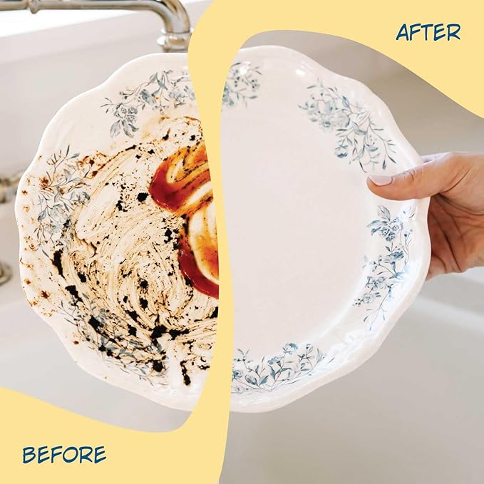 Nellie's Dishwasher Powder - Tough on Food Residue, Plant-Based Ingredients, Spotless Clean, High-Efficiency Dishwashing Solution - 100 Scoop Tin - (Made in Canada)