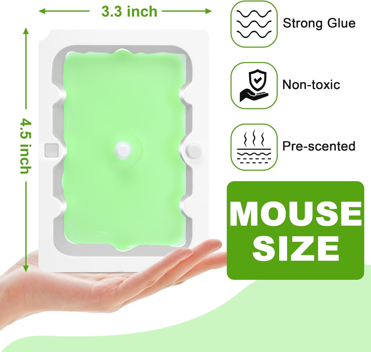 Qualirey 6 Pack Mouse Glue Trap, Super Sticky Traps Mouse Size for Mice and Rats, Pre-Scented, Non Toxic Mice Glue Boards, Rodent Sticky Pads Indoor for Home, Easy to Use, Pet Safe Pest Control