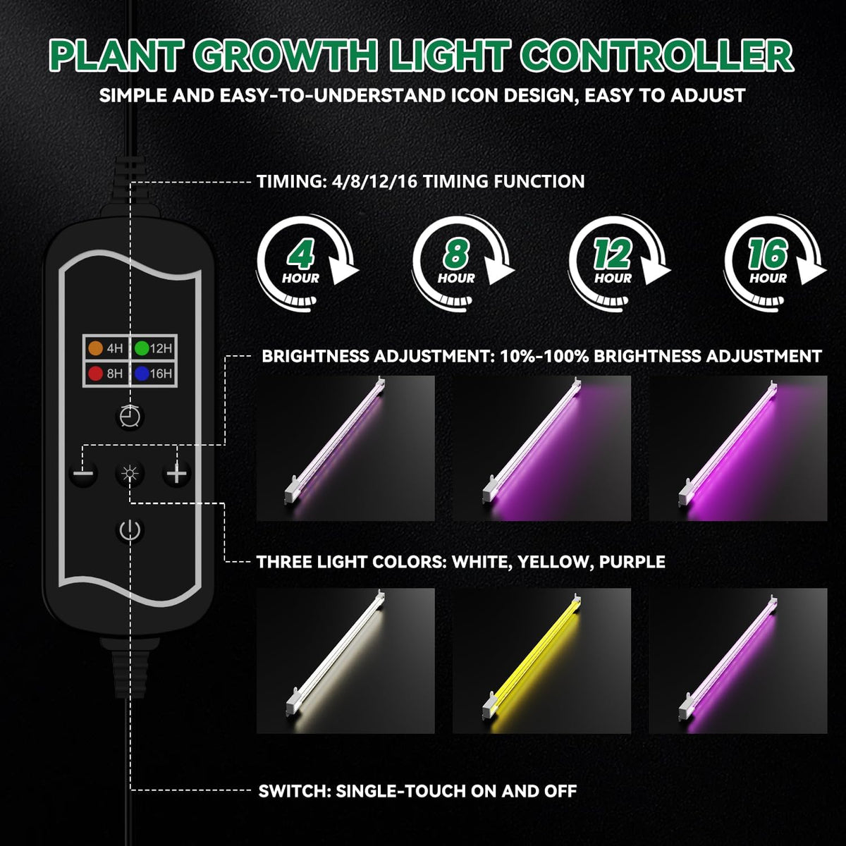 120 Cell Seed Starter Tray, Seed Starter Kit with Growth Light, 3.54-inch Humidity Dome Seedling Germinatio Starter Kit, Indoor Seed Germination Tray for Plant Reproduction and Seed Initiation.