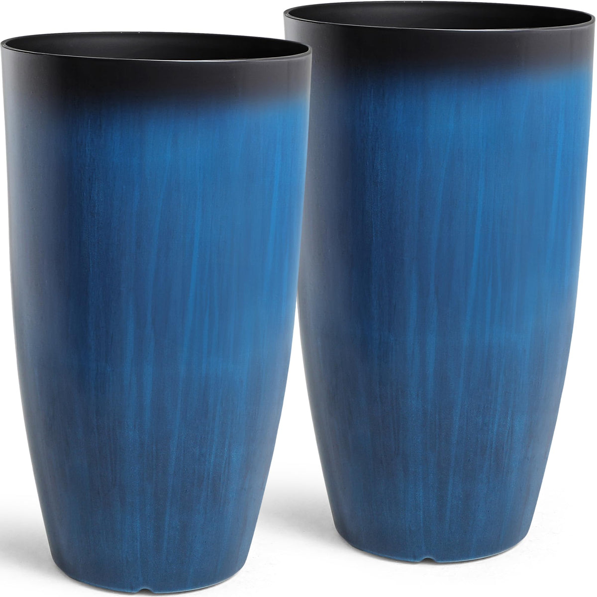 Autodaya 24" Large Tall Outdoor Planters Set of 2 (2 Count)