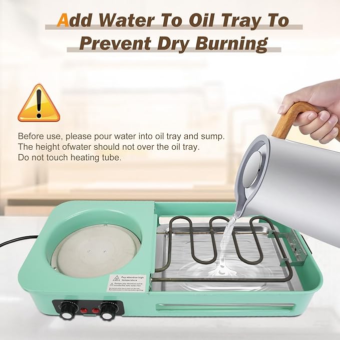 Hot Pot Electric with Grill, 1600W 3 in 1 Smokeless Non-Stick Barbecue Shabu Hot Pot with Dual Temp Control, Multifunctional Teppanyaki Grill Pot, Shabu Korean BBQ for 3-5 People