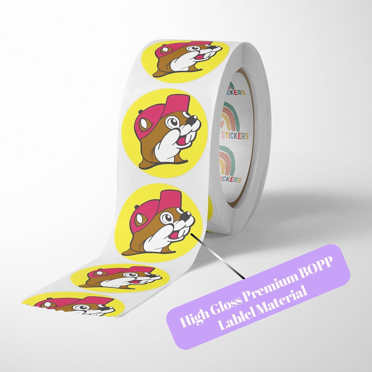 150 Custom Circle/Square BOPP Roll Labels- Personalized Stickers for Business Logo, Party, Wedding Favor, Baby Shower-Any Design Text + Image, Matte/Gloss Finish (4 * 2 Inch)