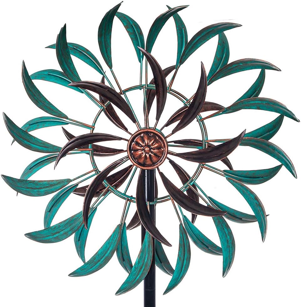 VEWOGARDEN 360° Outdoor Wind Spinner, Wind Sculpture Spinner with Metal Stake, Yard Art Decor for Patio, Lawn & Garden 63 * 13