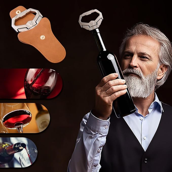3 in 1 Ah So Two Prong Wine Opener & Cork Remover,It Can Remove The Older and Fragile Wine Corks so Easy for Connoisseurs to Uncork (Diamond)