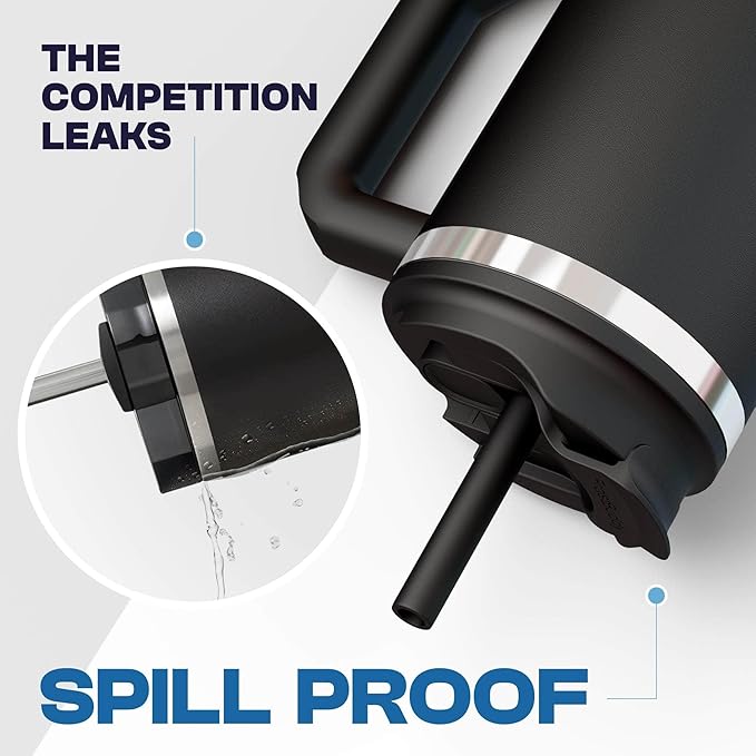 Thicc Buddy - 40 oz Stainless Steel Vacuum Insulated Tumbler with Lid and Straw for Water - Travel Mug Cupholder Friendly - Gifts for Women Men Him Her (Red Pencil)