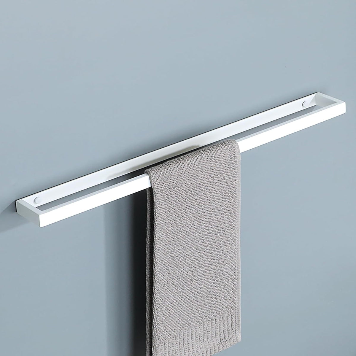 Alise Bath Towel Bar,Wall Mount Towel Holder Towel Rack Towel Hanger for Bathroom Lavatory,24'' SUS304 Stainless Steel Towel Rail,White Finish,GJF060-W