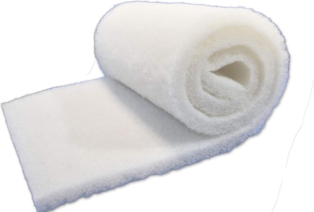 Beige Coarse Filter Media, 2" Thick, 16" x 56" Roll, Perfect for Aquariums, Ponds or Water Gardens, Made in USA