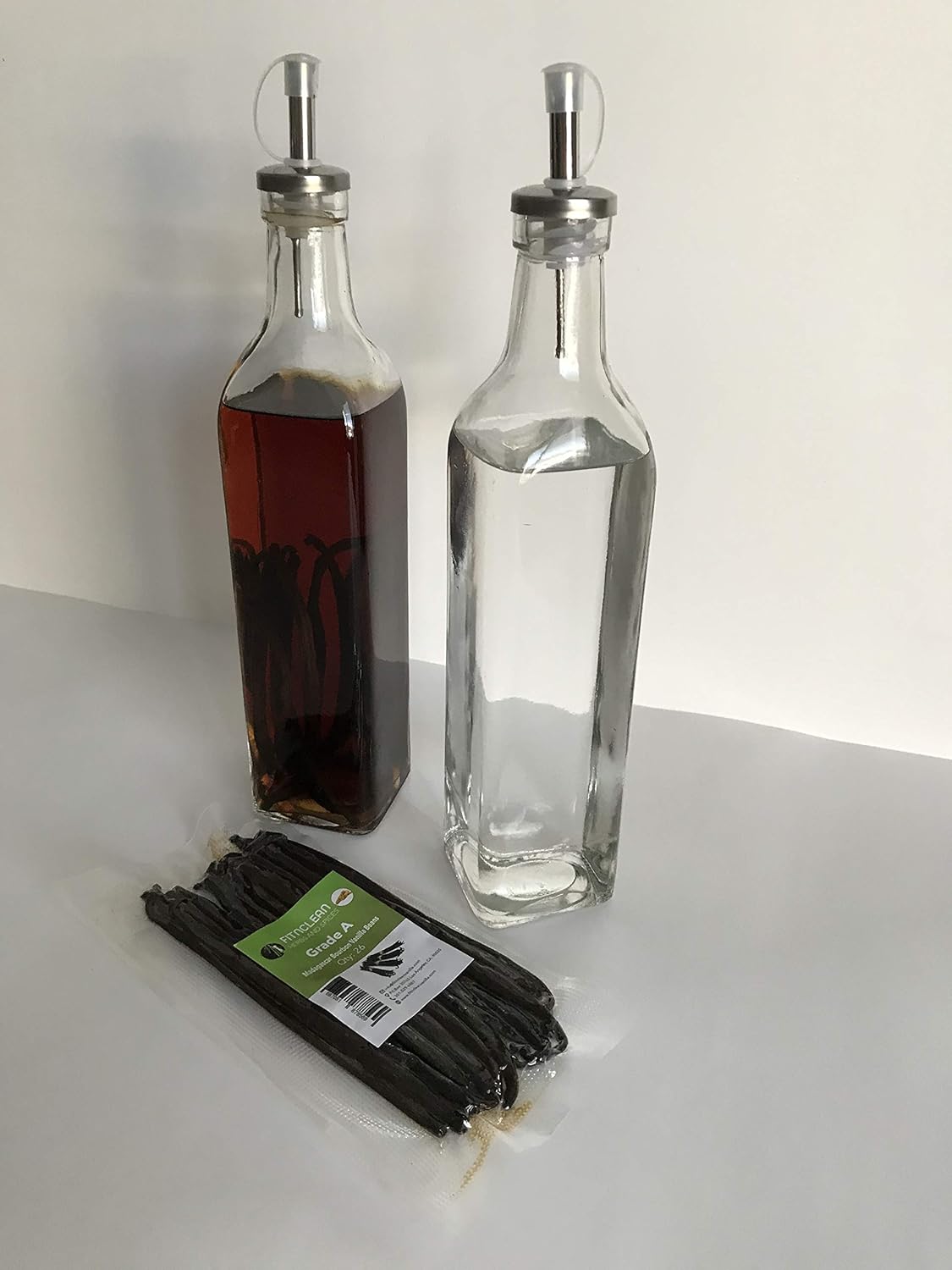 16oz Organic Vanilla Beans Grade A Madagascar Bourbon. Certified USDA Organic. Bulk 6"-8" for Extract, Baking and Cooking by FITNCLEAN VANILLA| 1 Pound (1 LB) Fresh NON-GMO Whole Gourmet Pods