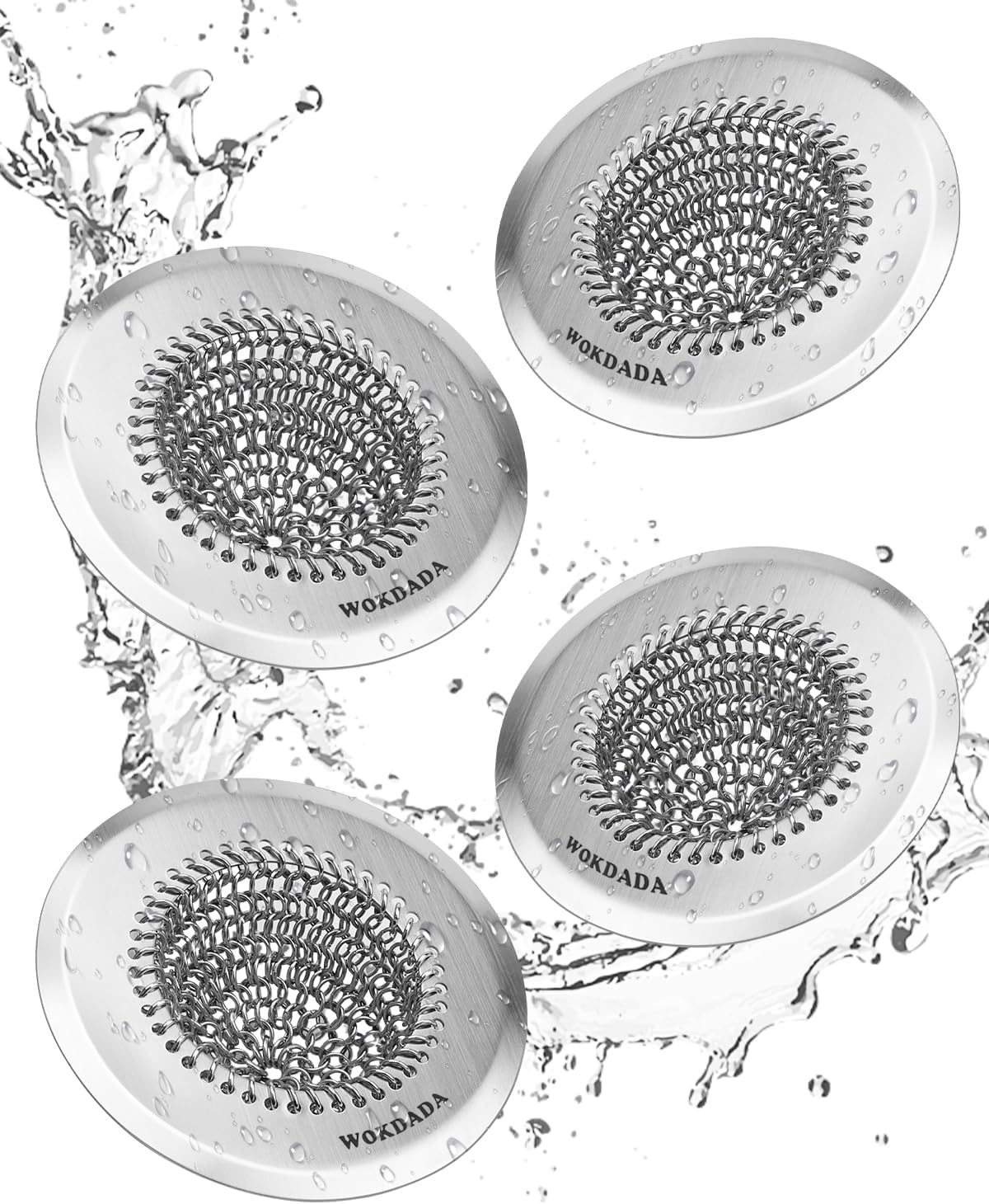 Sink Drain Strainer, Reversible Easy Clean Mesh Sink Strainer with 304 Stainless Steel, Wokdada Revolutionary Anti-Rust Large Kitchen Sink Strainer Food Catcher for Garbage Disposal Without Clogging