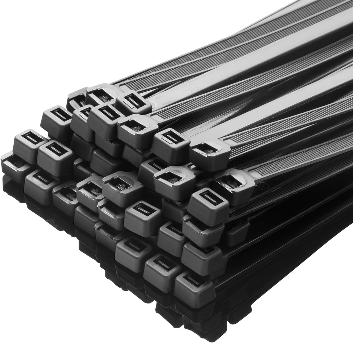 XINGO 12 Inch Black Zip Ties Heavy Duty 1000 Pack, 120 LBS Tensile Strength, Premium Nylon Cable Wire Ties, Self-locking Plastic Ties for Indoor and Outdoor Use