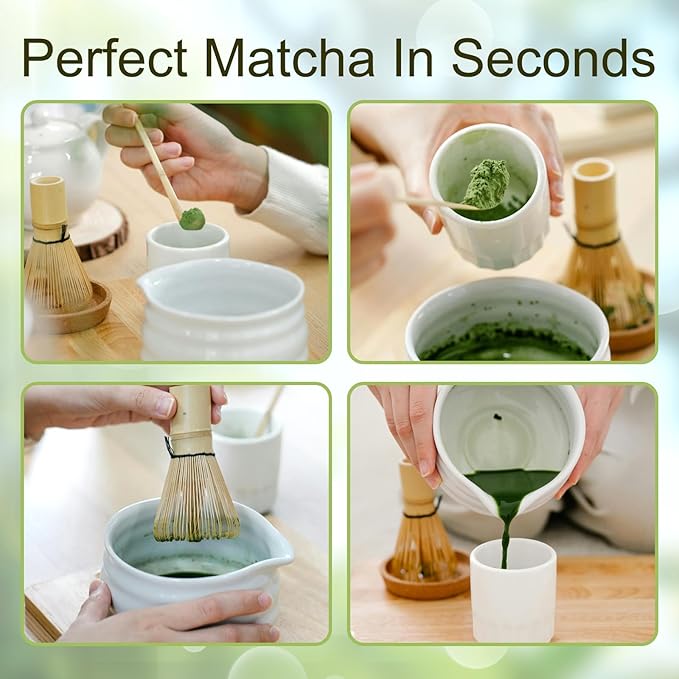 Maredash Matcha Whisk Set,Matcha Whisk,Matcha Set,Bamboo Whisk,Matcha Kit,Chasen Matcha Stirrer,Made from 100% Natural Bamboo,Durable and perfect for making matcha tea