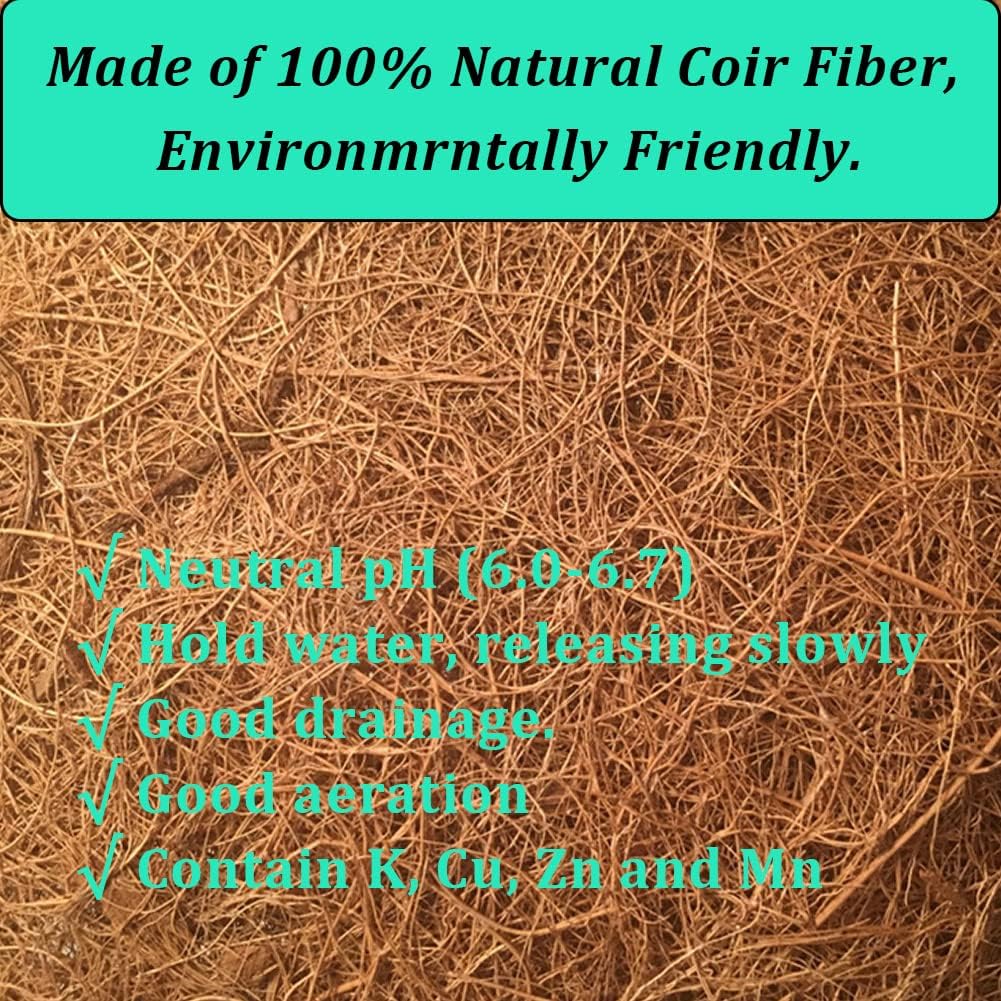 4PCS Hanging Basket Liner Coco Liner for Hanging Basket12 Inch Round Plant Basket Liners Coco Fiber Liner for Planters Coconut Coir Liner Flower Pot for Hanging Basket