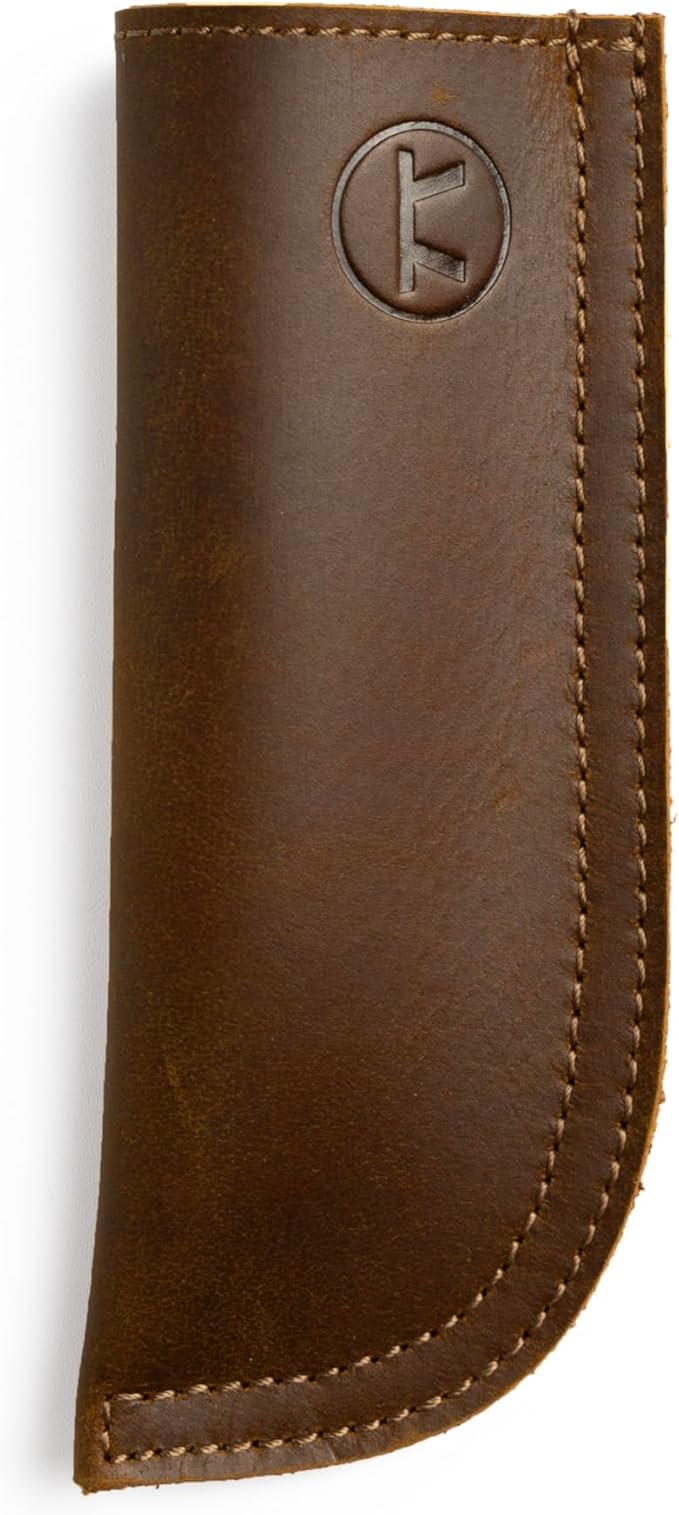 Outset Leather Cast Iron Pan Handle Cover, 5" x 2.25" Genuine Top Grain Pan Handle Sleeve