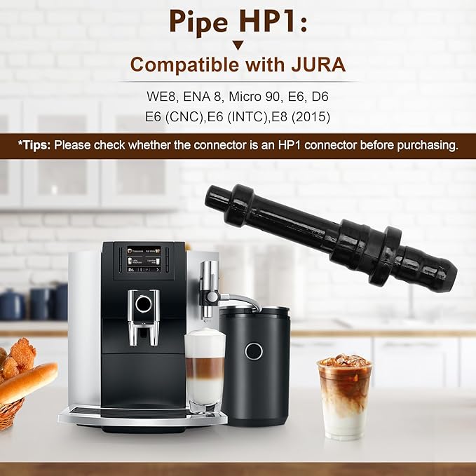 Milk System Replacement Parts for Jura,With HP3 adapter & HP1 adapter Compatible with Jura Coffee Machine Models:Z8/Z6/Z10/J6/J8/S8/S80/E8/E8 Chrome/X8/X10/GIGA 10,WE8, ENA 8, Micro 90, E6, D6,etc