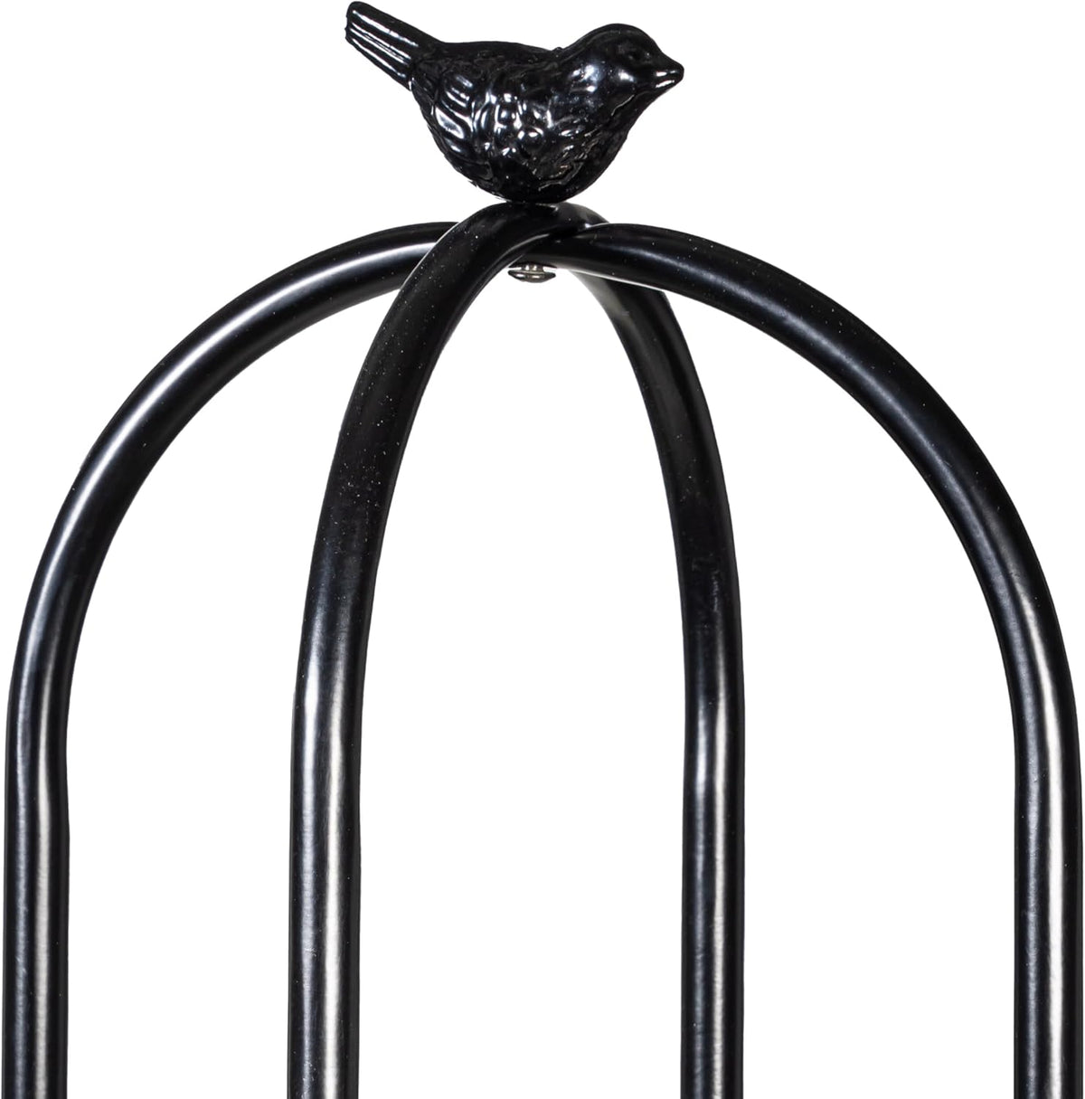 Evergreen Garden Metal Garden Obelisk Trellis for Climbing Plants Outdoor | Indoor Plant Trellis for Potted Plants | Floral Pattern Arch Trellis (7 Feet, Black)