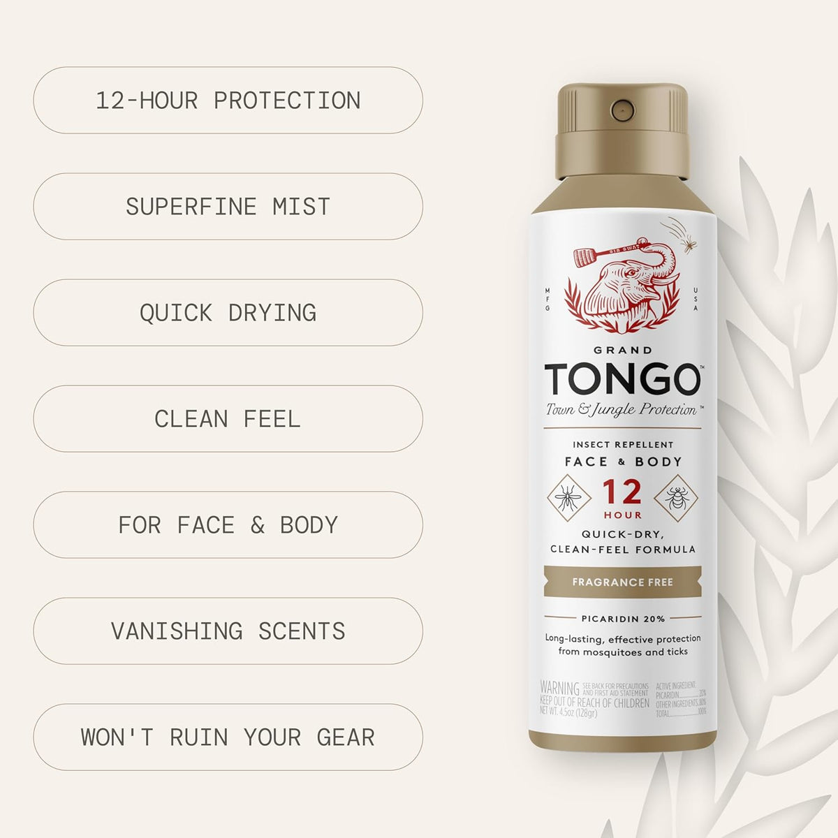 DEET-Free Insect Repellent, The 12 Hour Protection, DEET Alternative – Fragrance Free