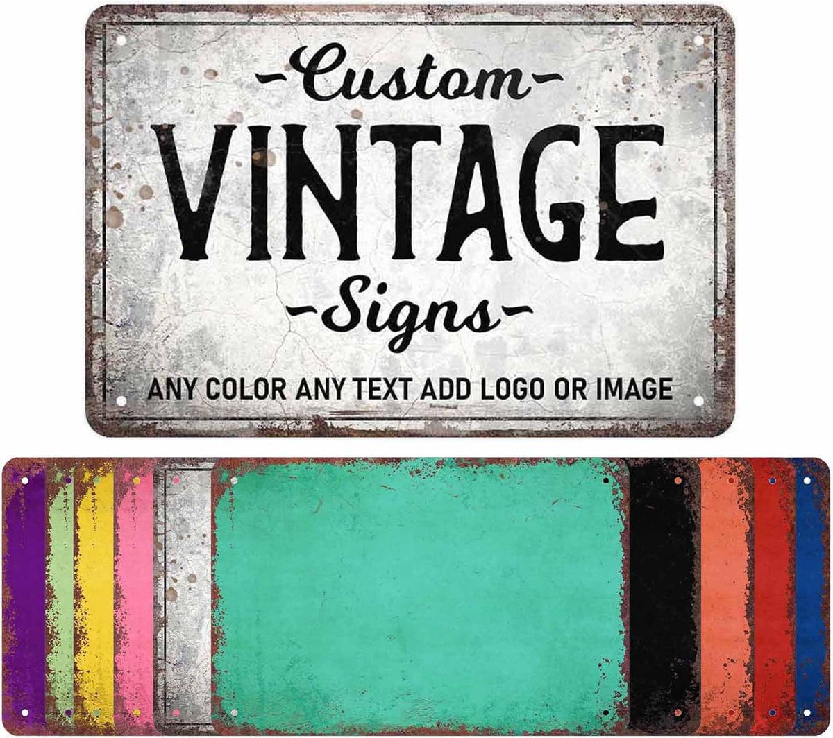 D-Story Personalized Metal Sign, 12.0 inches x 8.0 inches, Modern Decorative Signage, Custom Text, Rust and Fade Resistant, Office, Home, Delivery Signs