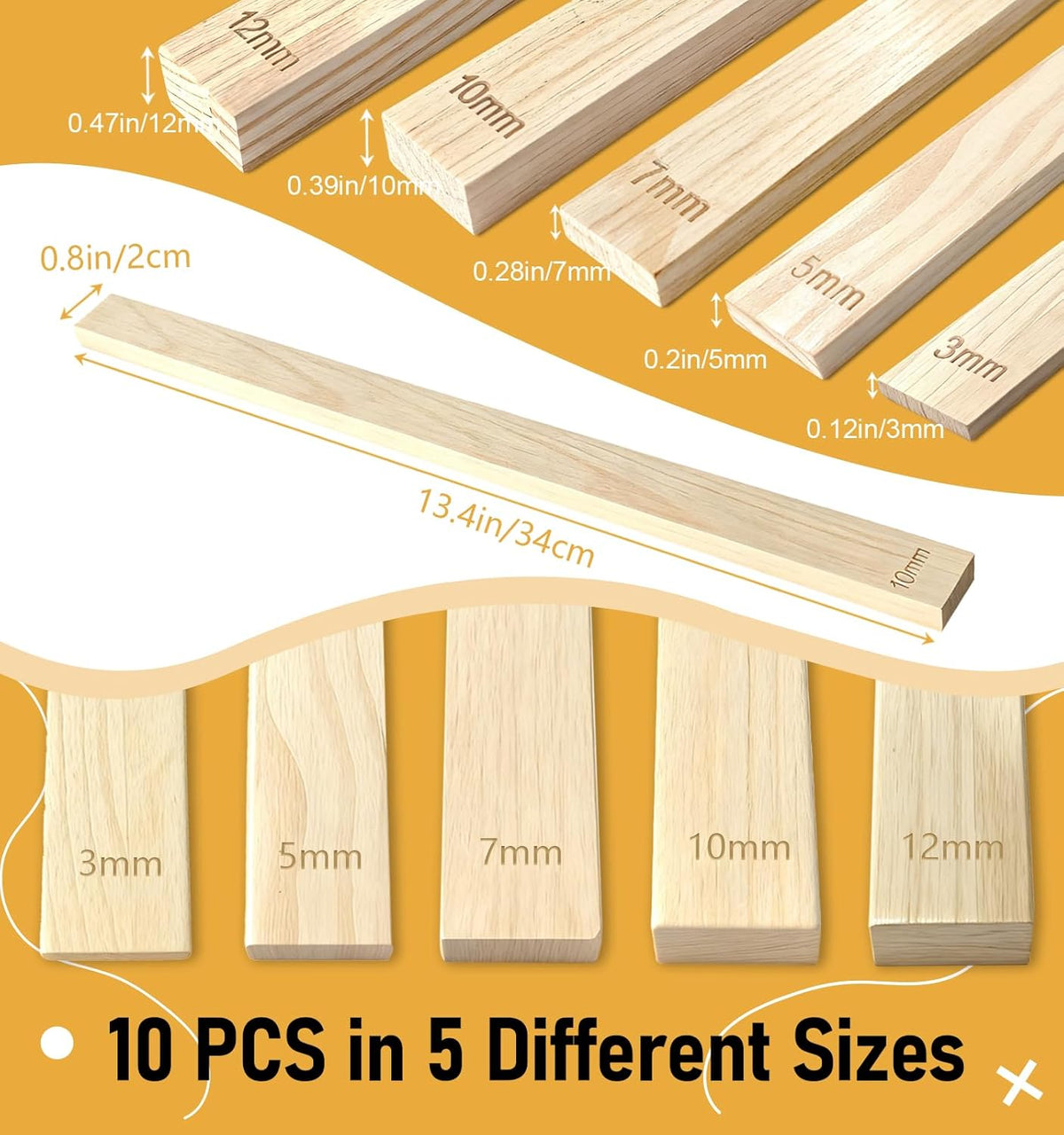 13 Pcs Pottery Tools, 5 Size Teaching Rolling Mud Stick Guide, Wood Rolling Pin, Pottery Special Linen, Clay Fabric, Sponge, Premium Pottery Tools for Hobbyists & Ceramic Artists