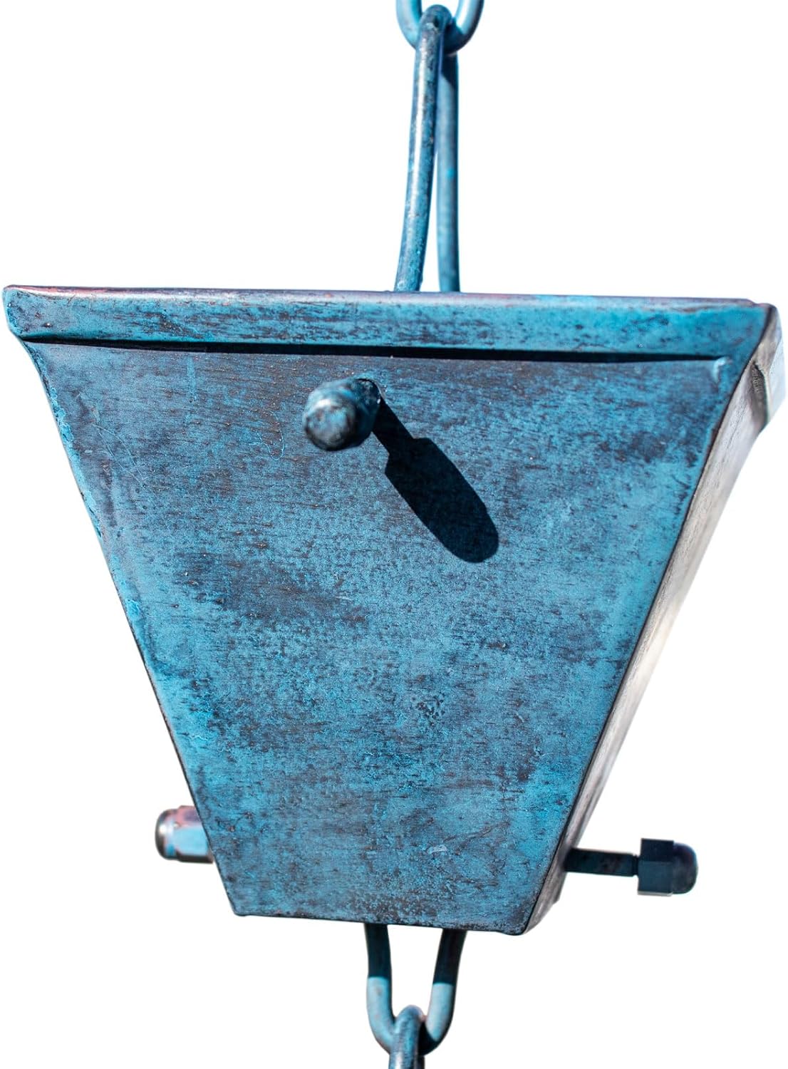 Nutshell Stores Medium Square Cups Rain Chain - Patina - 18 Feet